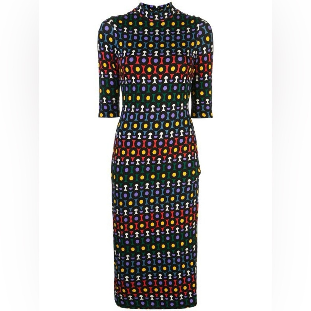 Alice + Olivia Delora Geometric Midi Dress size 2